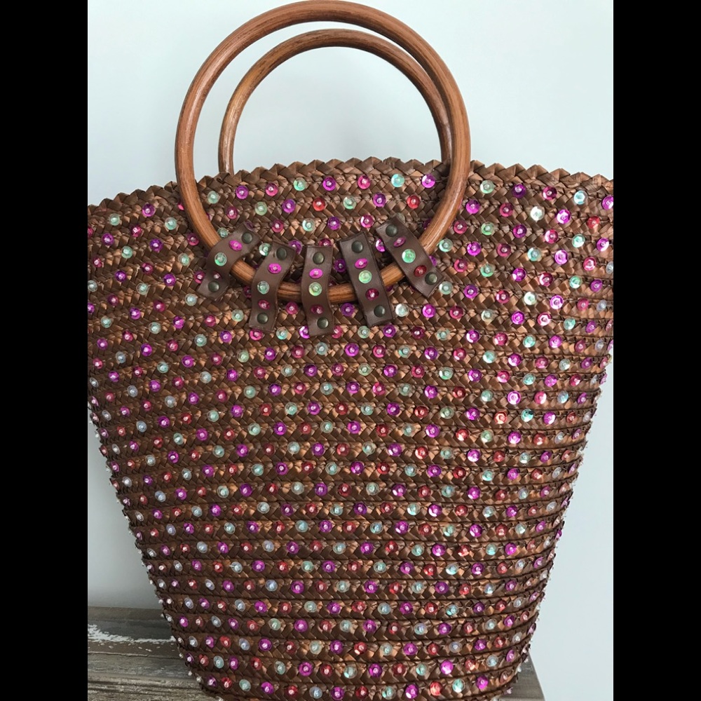 Vintage Victoria Secret Multi Colored Tote!!
